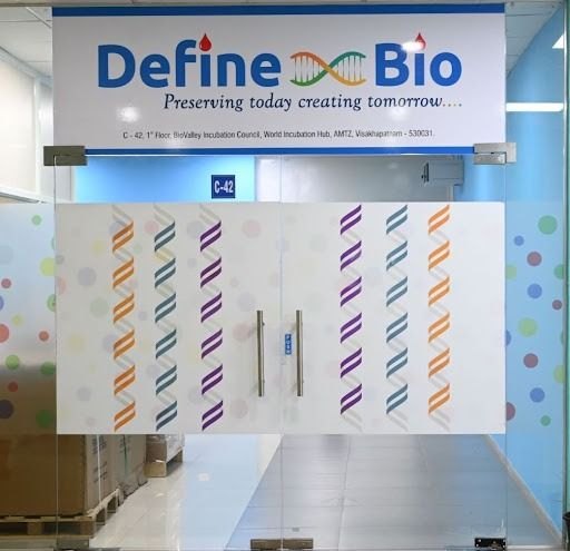 The Define Bio entrance at C-42, World Incubation Hub, AMTZ
